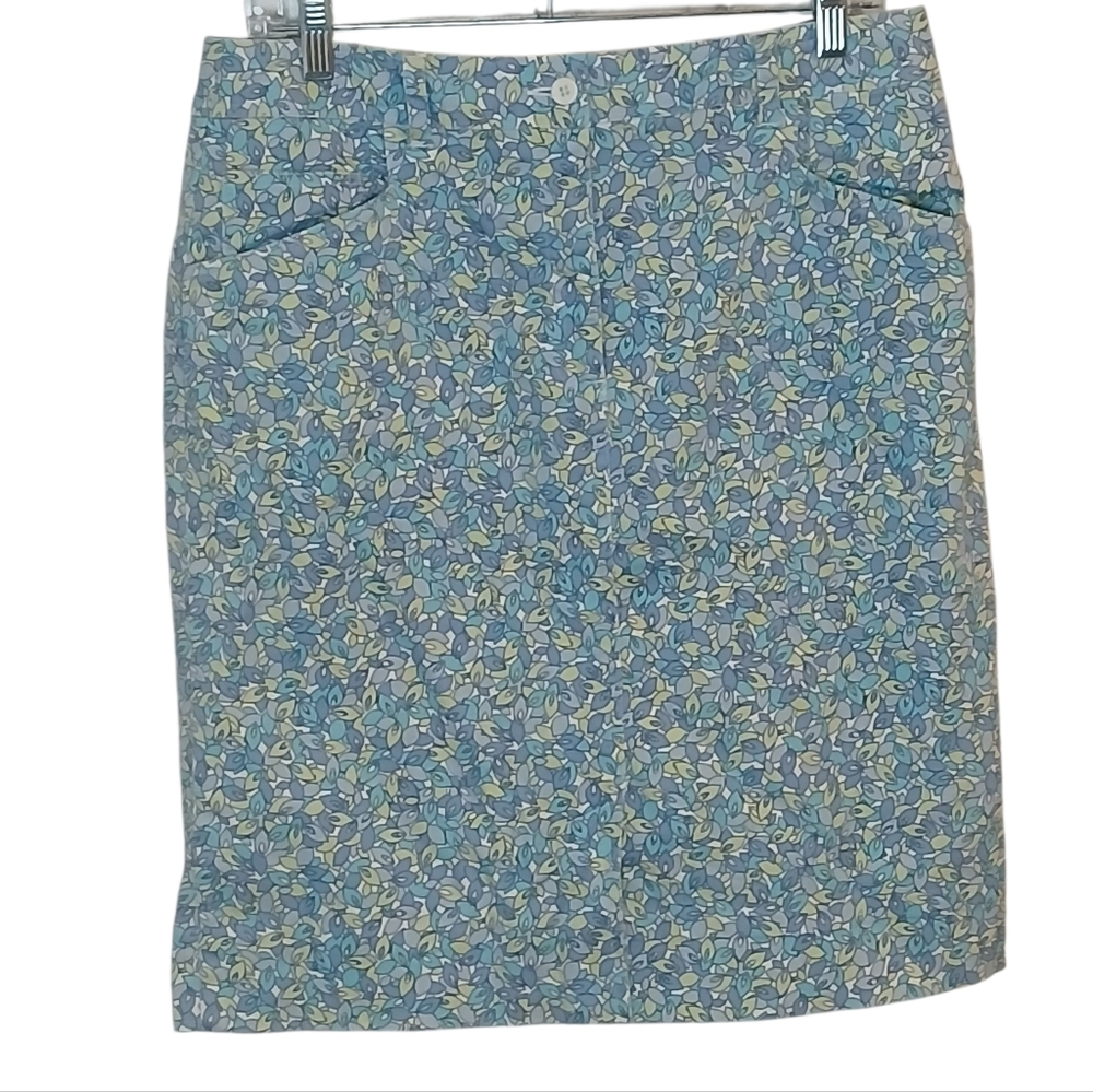 Talbots Blue and Green Skirt With Pockets Size 10